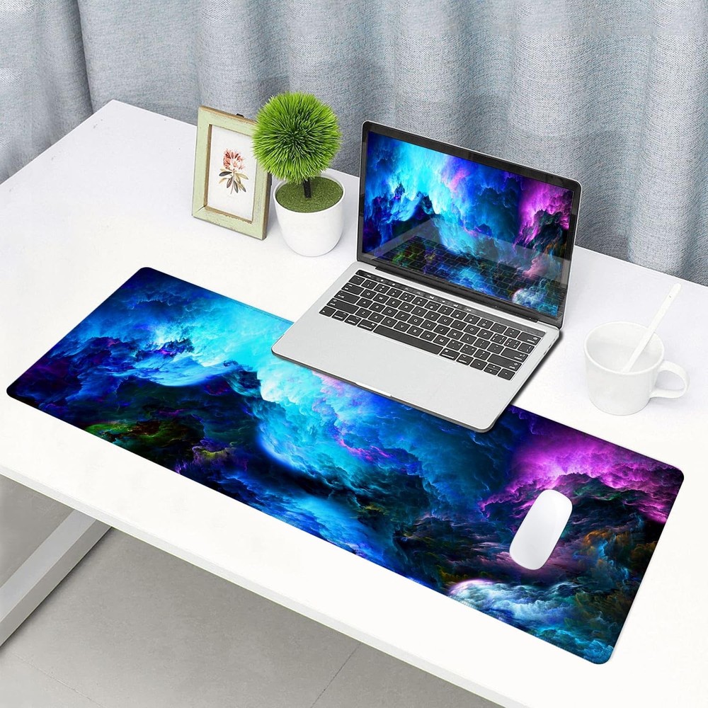 Gaming Mouse Pad, Large Non-Slip Rubber Base Mousepad, Keyboard Mouse Mat, De...