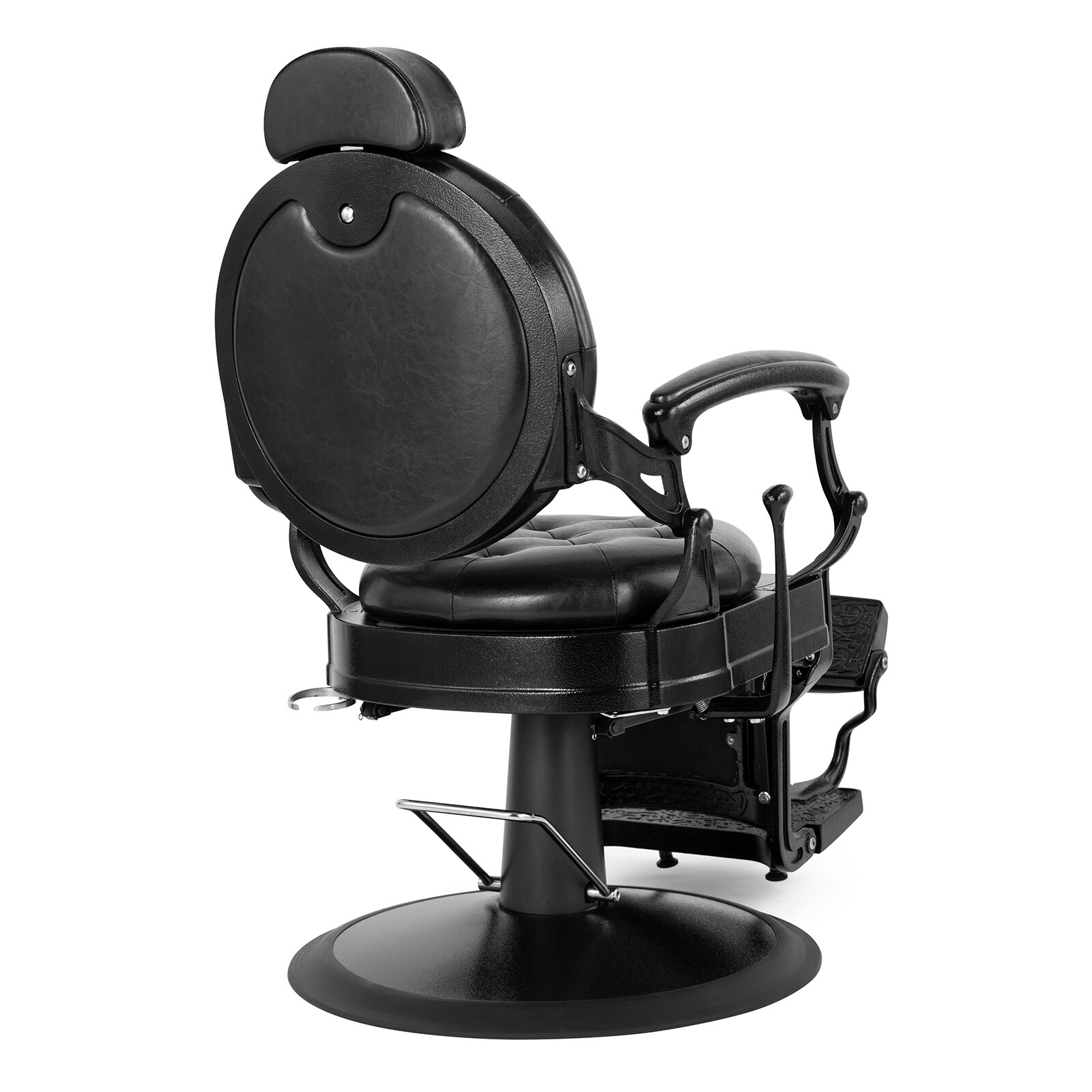 Vintage Black Heavy Duty Barber Chair Hydraulic Recline All Purpose Salon Beauty