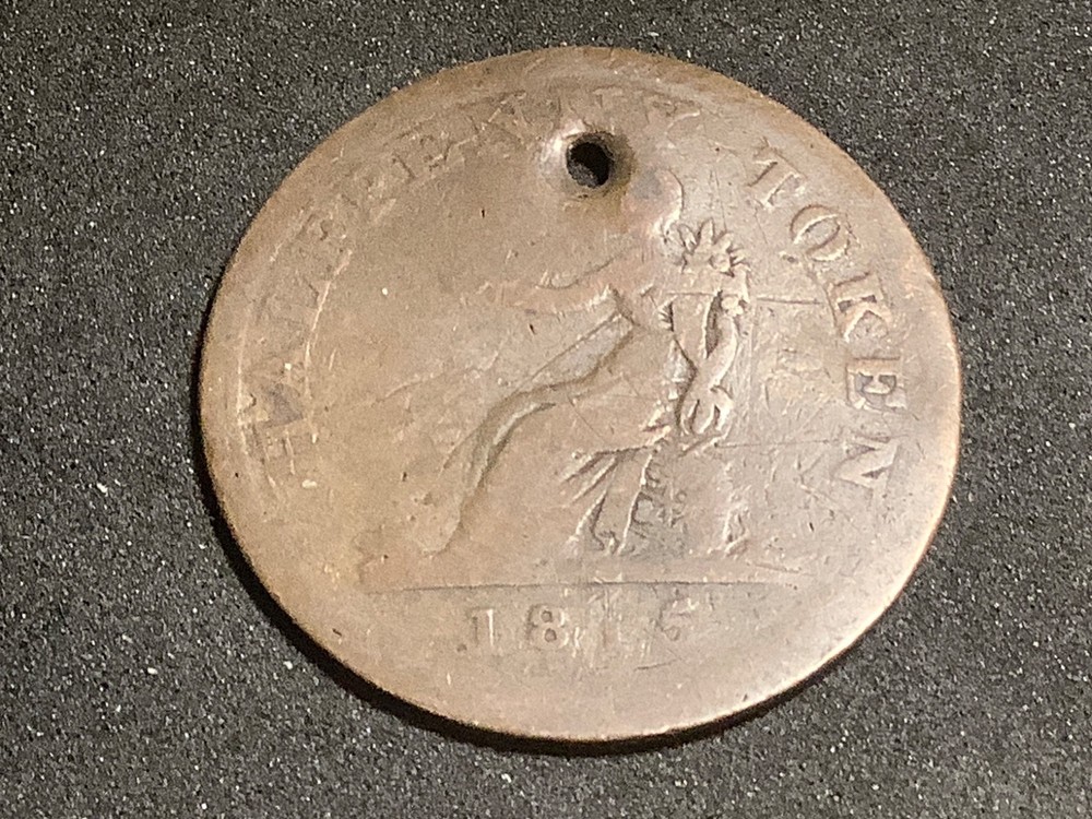 1815 Lower Canada Half Penny Token Sailing Ship
