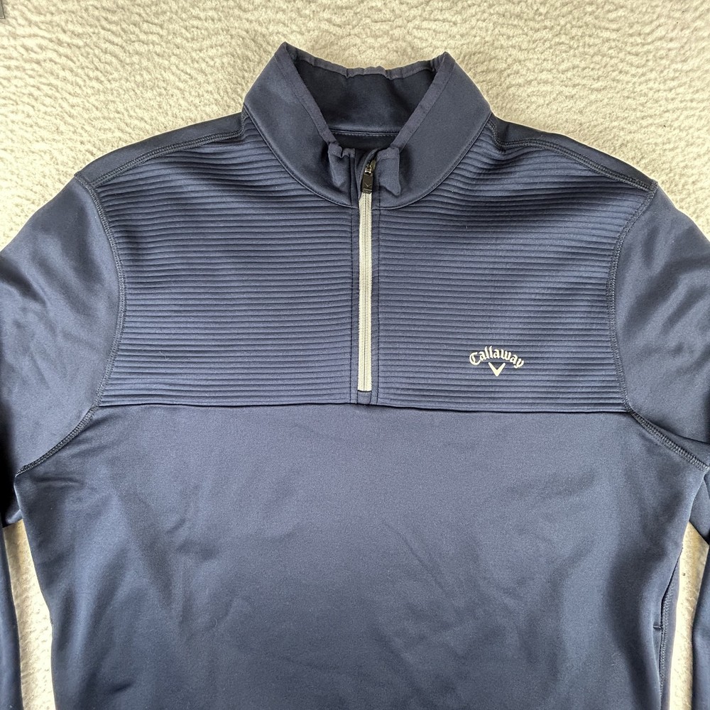 Callaway Golf 1/4 Zip Pullover Jacket Mens Large Stretch Polyester Long Sleeve
