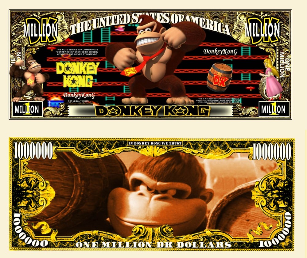 OUR DONKEY KONG NOVELTY NOTE (2 Bills)
