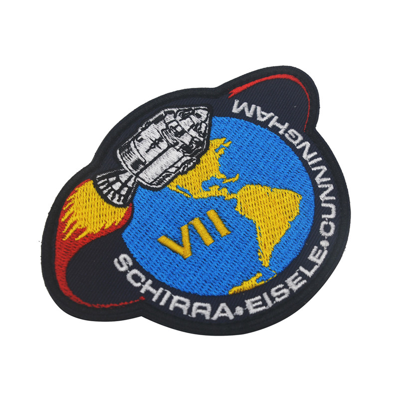 Apollo 7 VII – NASA Space Program Shiled Hook Patch Embroidered Badge Blue
