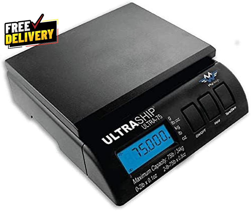Ultraship 75 Lb Electronic Digital Shipping Postal Kitchen Scale