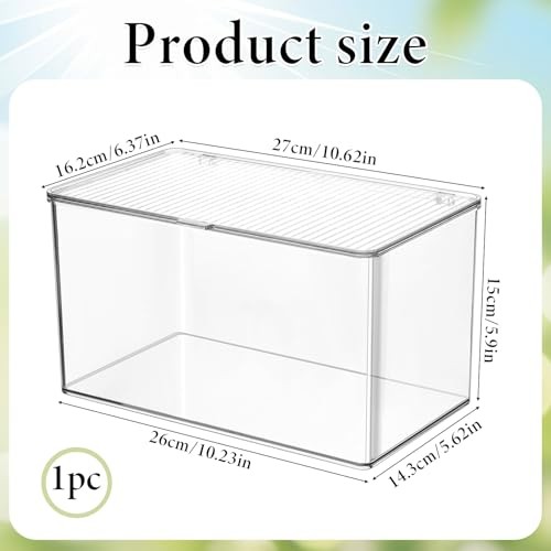 CD Storage Box Stackable Clear CD Organizer Clear DVD Storage Case Photo Case