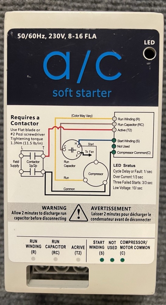 AC Soft Starter 50 60Hz 230V 8-16 FLA Single