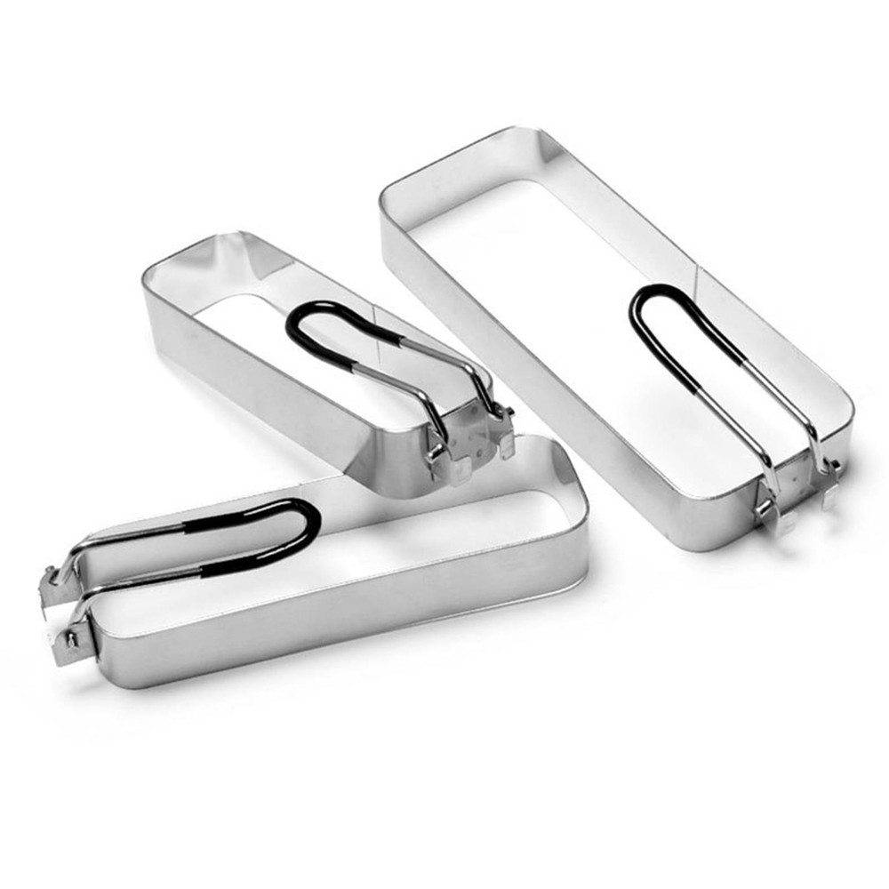 Fried Egg Ring Muffin Omelette Ring for Griddle Pan with Handle Rectangle