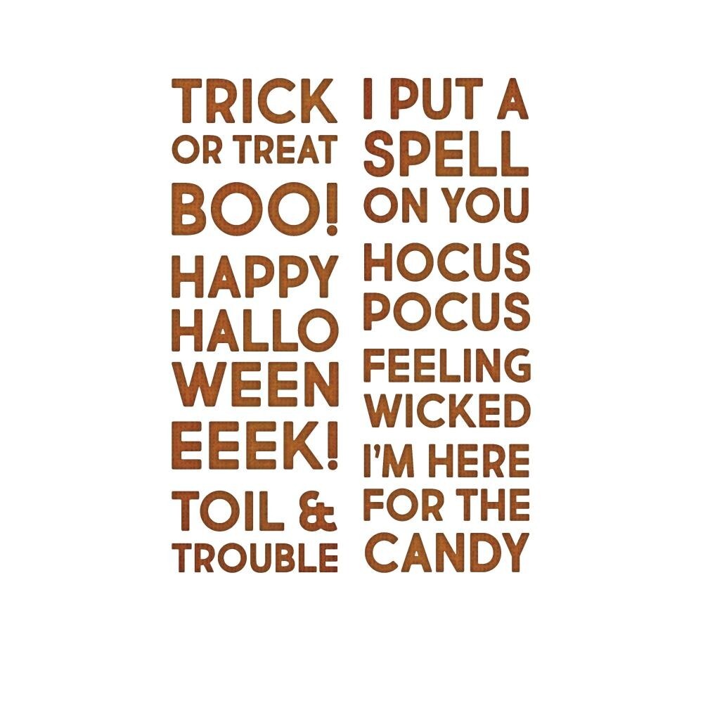 Tim Holtz "BOLD TEXT HALLOWEEN" Sizzix Thinlits Dies 665995 MSRP $35