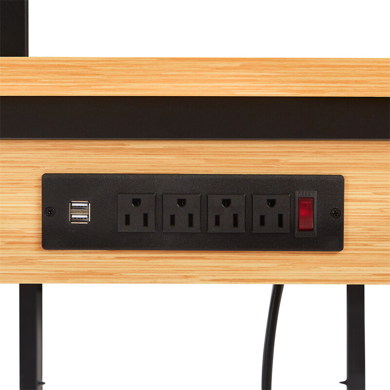 48'' Adjustable Workbench with pegboard Wooden Desktop Workbench 1600 lbs