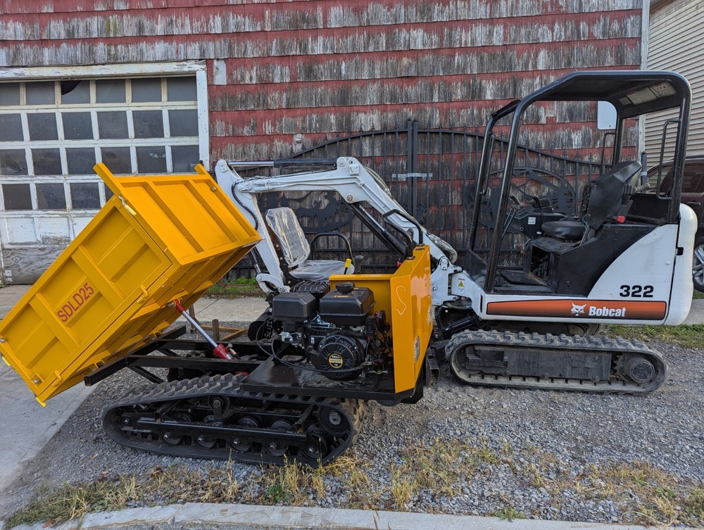 New SDLD25 mini tracked hydraulic dumper 3300# dump