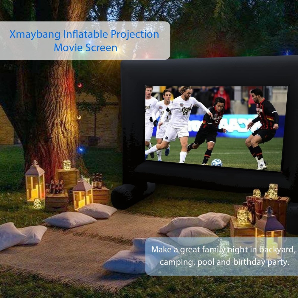 16ft Inflatable Projector Screen, Outdoor Projector Screen, Front/Rear Projec...