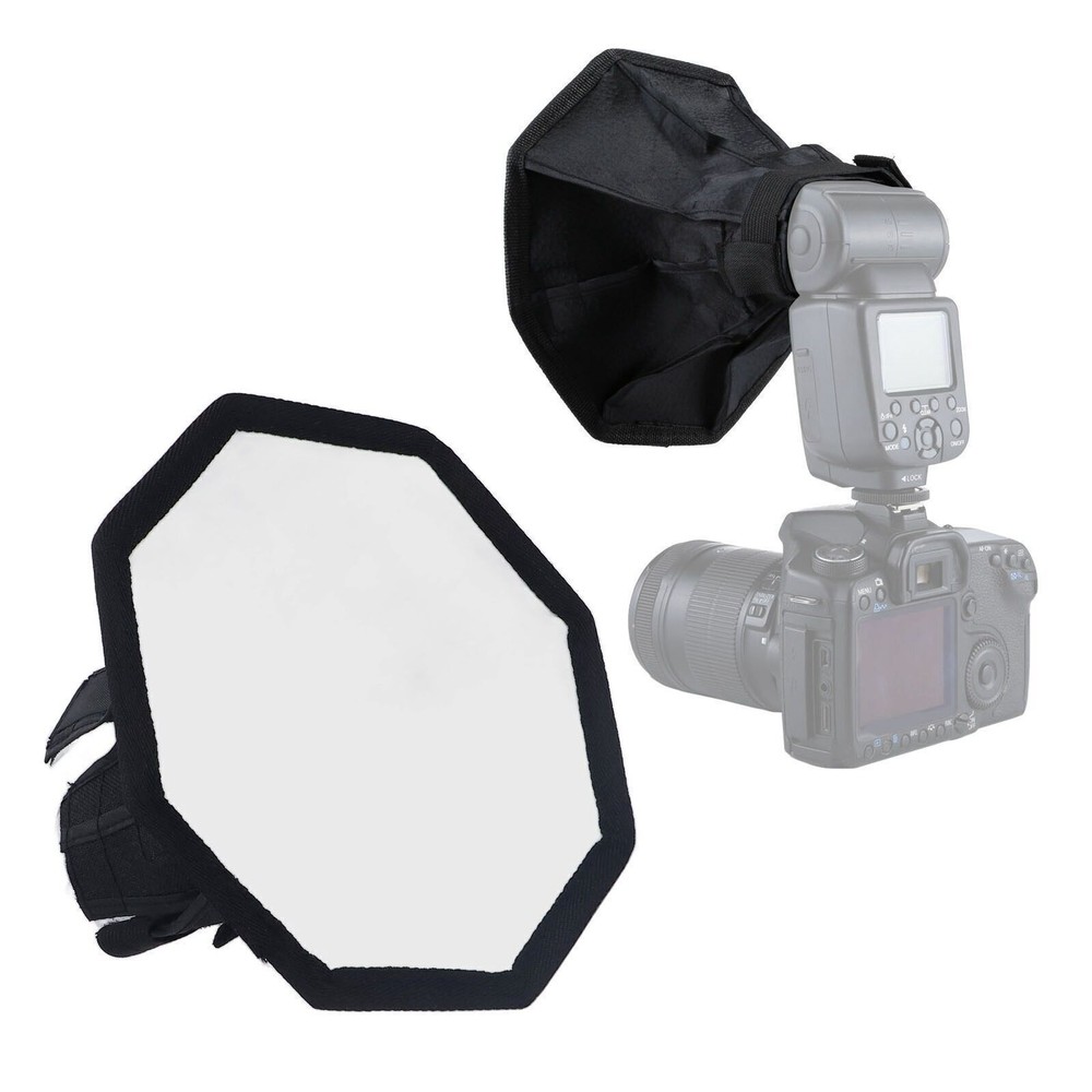 Camera Softbox Nylon Octagonal 20cm Foldable Flash Light Diffuser  Softbox