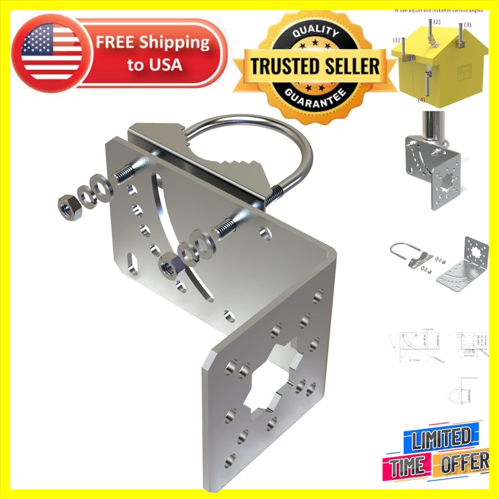 Compact Wall-Mounted Bracket for Starlink Antenna with Adjustable Angle Features