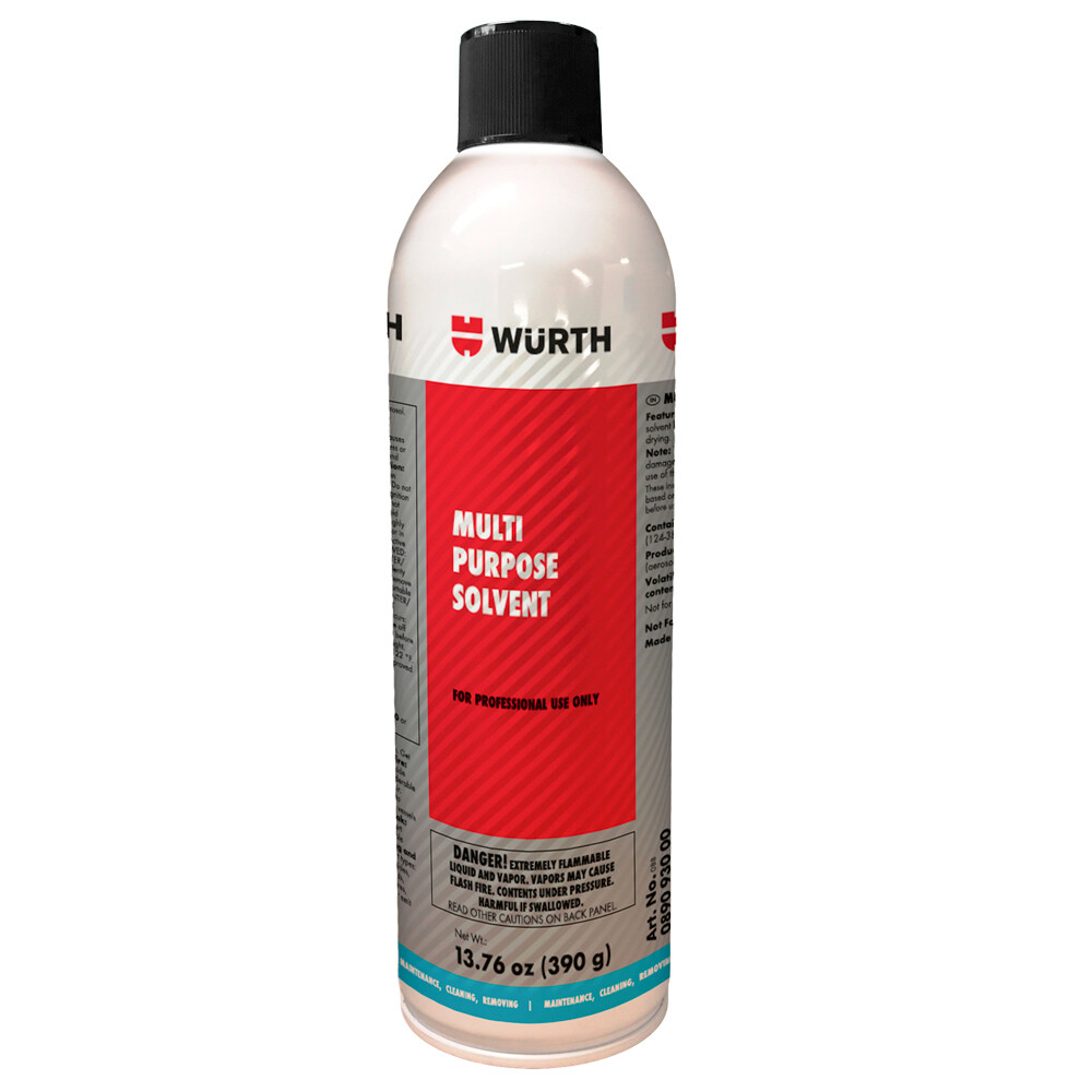 WURTH Multi Purpose Solvent, 13.76 oz. Aerosol Can