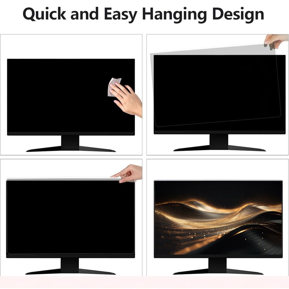 Hanging Computer Privacy Screen Protector Shield for 26/27 Inch Widescreen De...