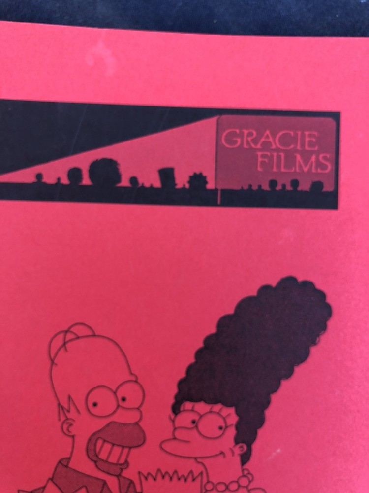 The Simpsons The Kid Is All Right 2013 Table Draft Production Script No SABF02