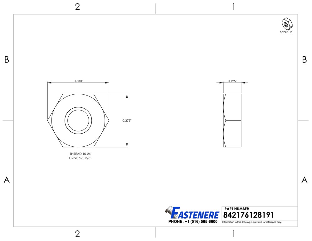 10-24 Machine Screw Hex Nuts Solid Brass Qty 25