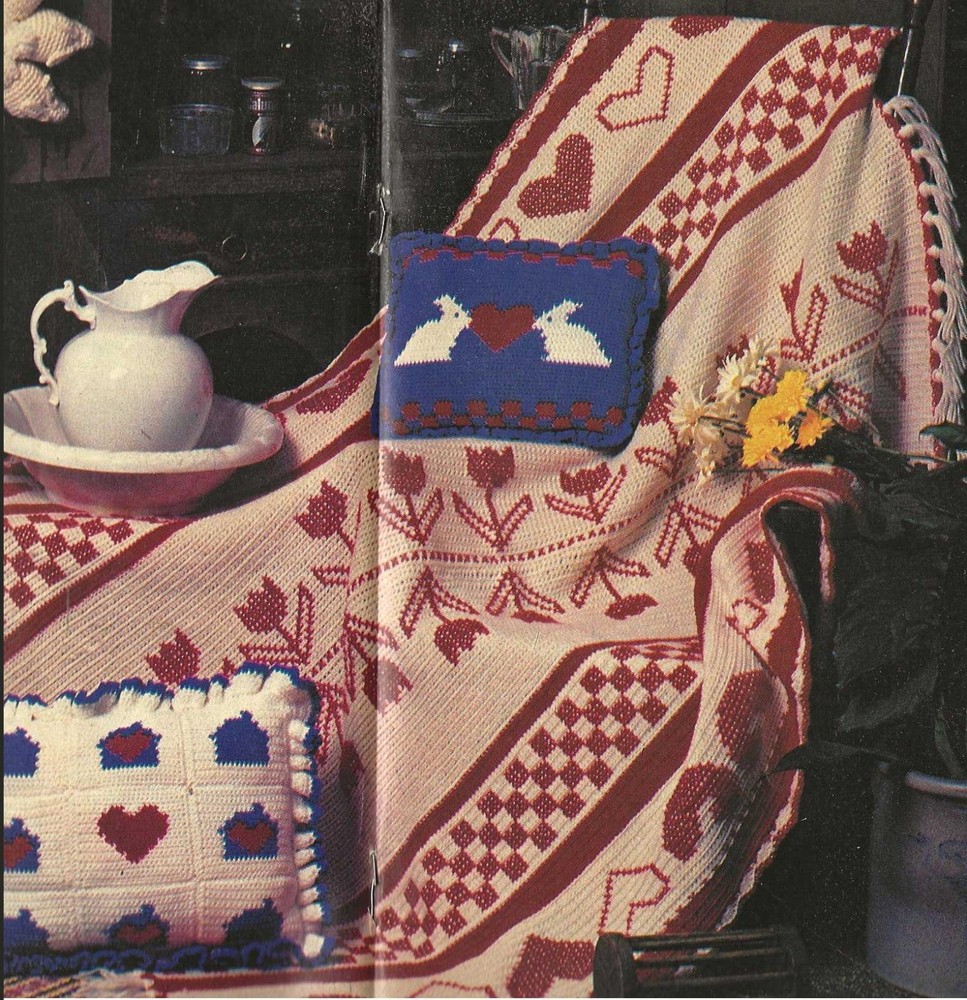 Pitcher & Bowl set  (#348-32A) vintage crochet pattern
