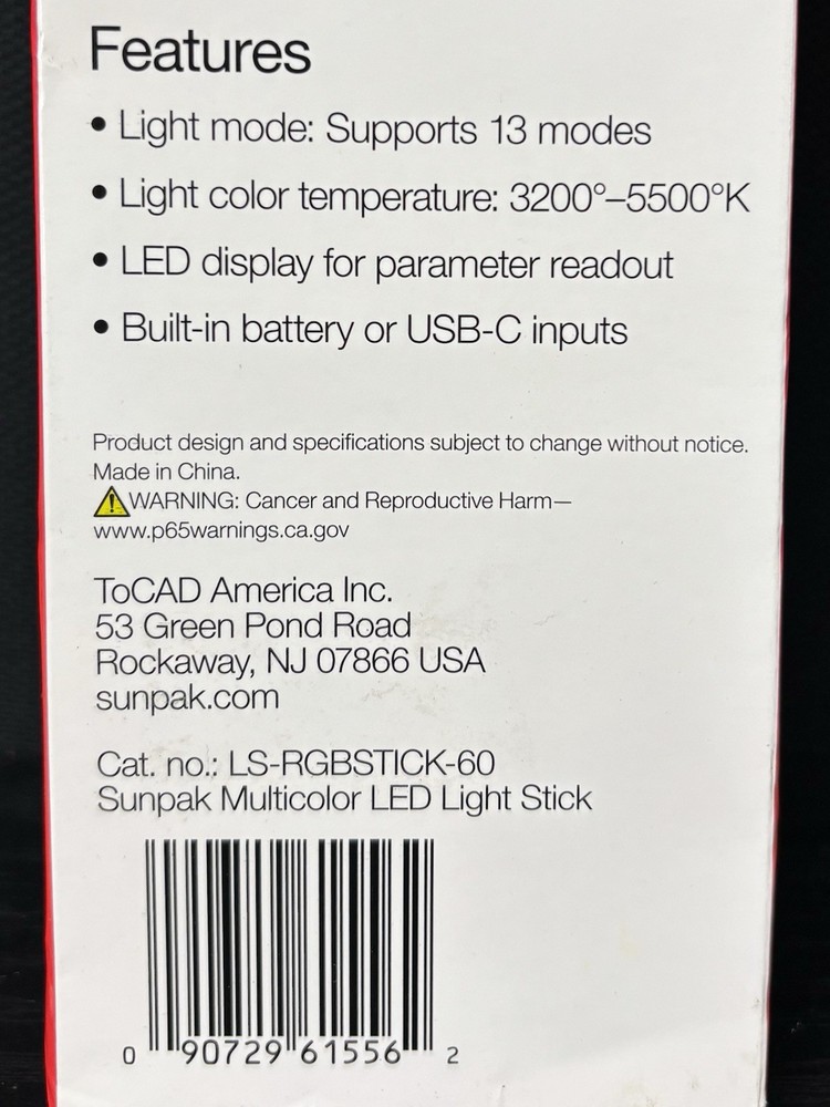 Sunpak multicolor LED light Stick