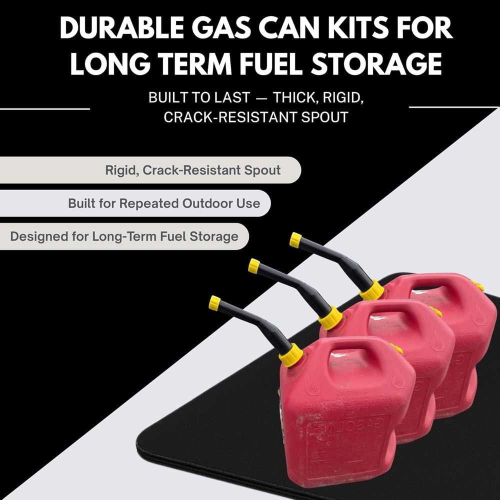 Mr Yellow Cap Gas Can Spout Replacement Kit - 2pack Universal Leakproof Angle...