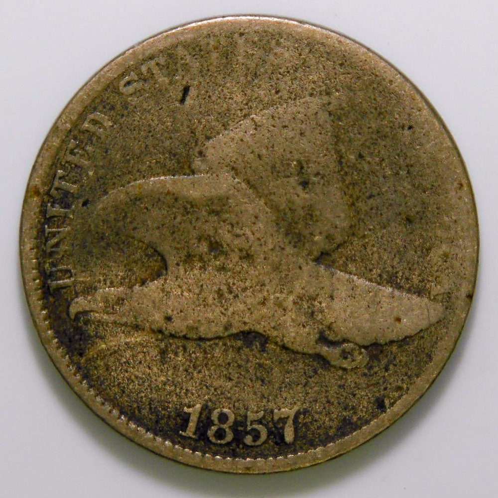 1957 Flying Eagle Cent 1c F k217