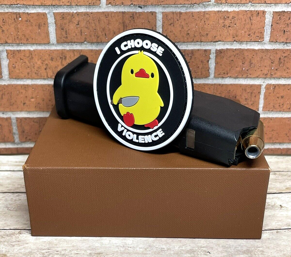 Tactical Morale Patch - PVC Duck Patch - Funny I Choose Violence Gun Patch