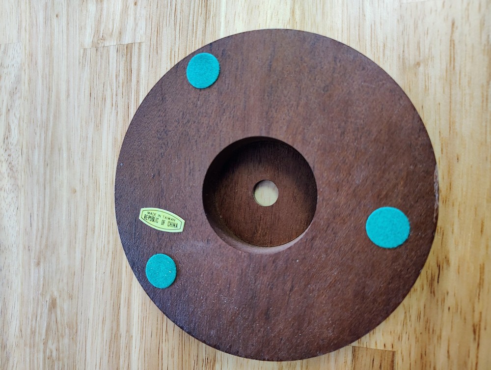 Walnut Finish 5" Lamp Base Wood