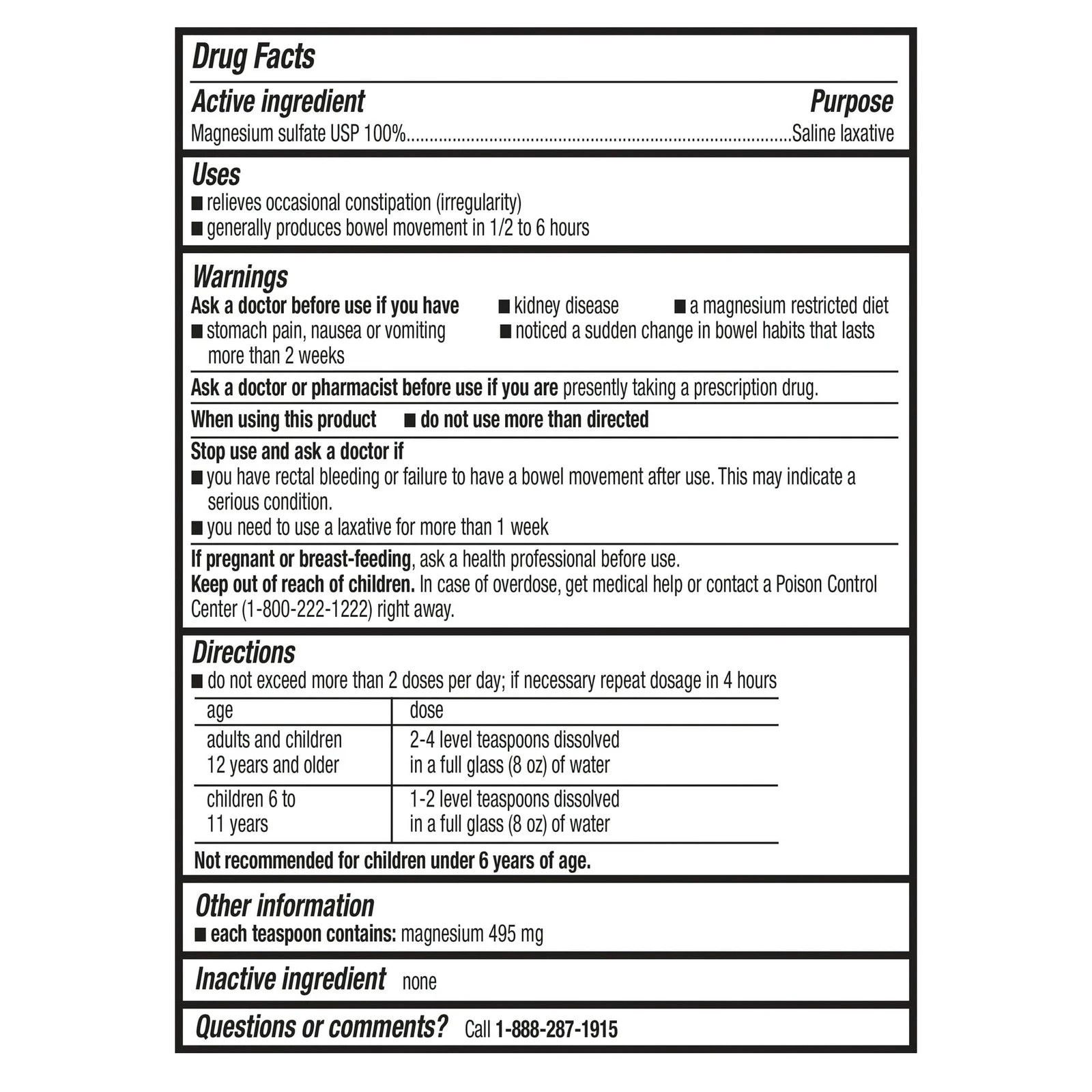 Equate Epsom Salt, Magnesium Sulfate, 128 oz (8lb), Unscented