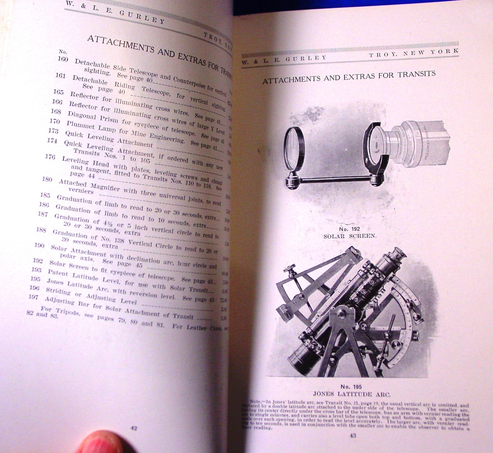 1913 Gurley Engineering Surveying & Drafting Insts. Catalog