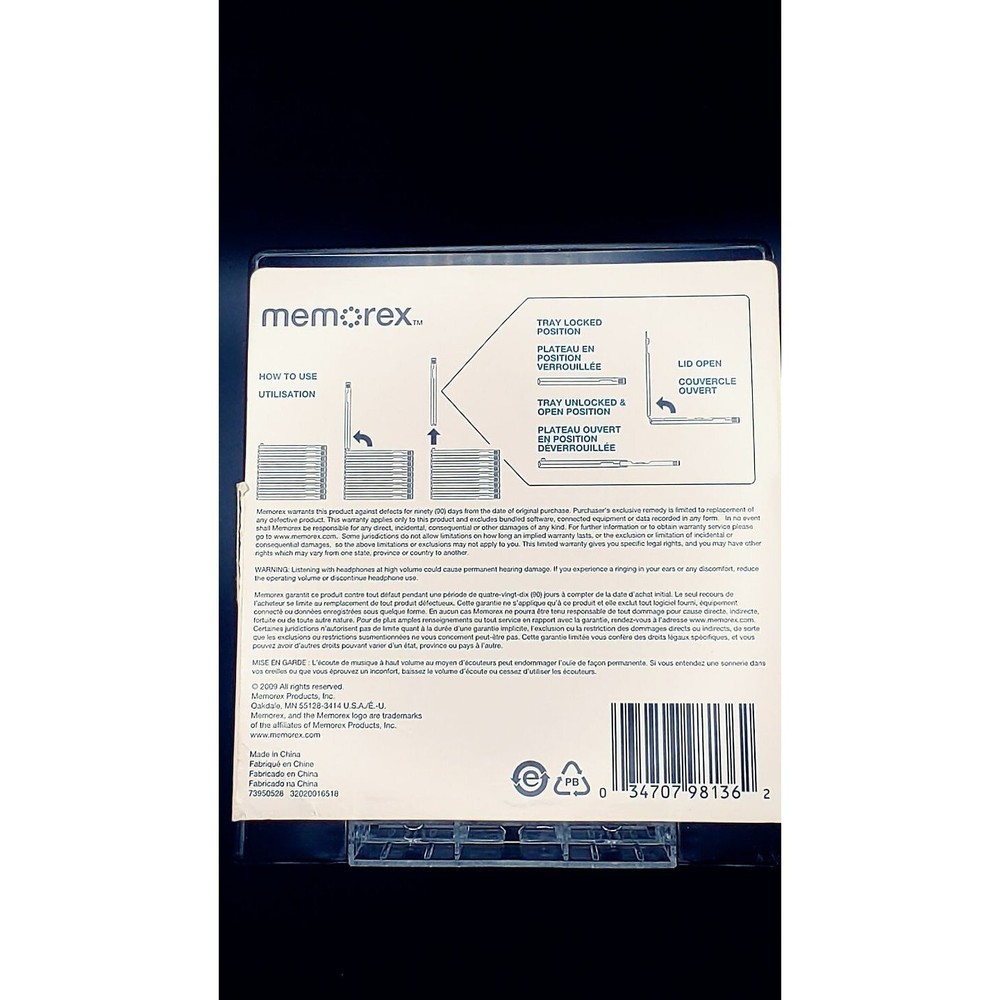 CD/DVD hard cases pack of 10 Memorex Stackers