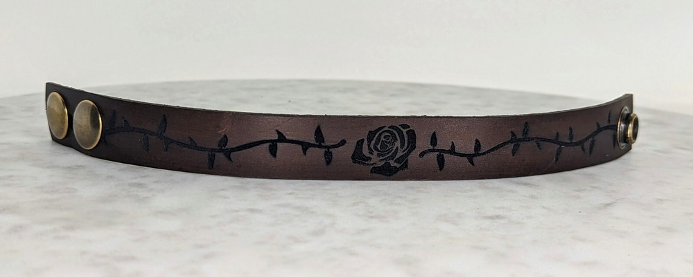 Rose Leather Bracelet