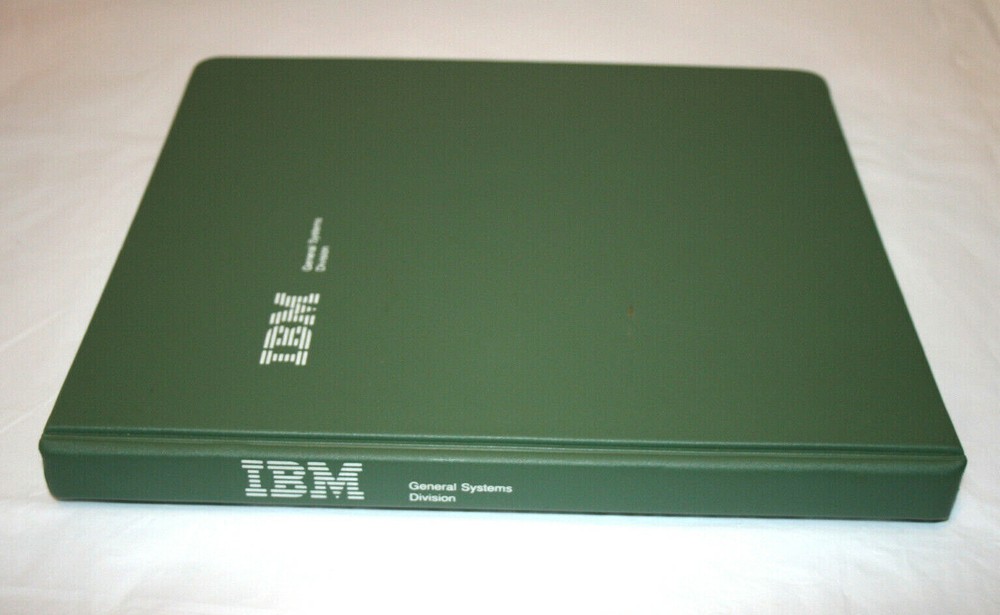 Vintage Green IBM General Systems Division 1" 3 Ring Binder Computer