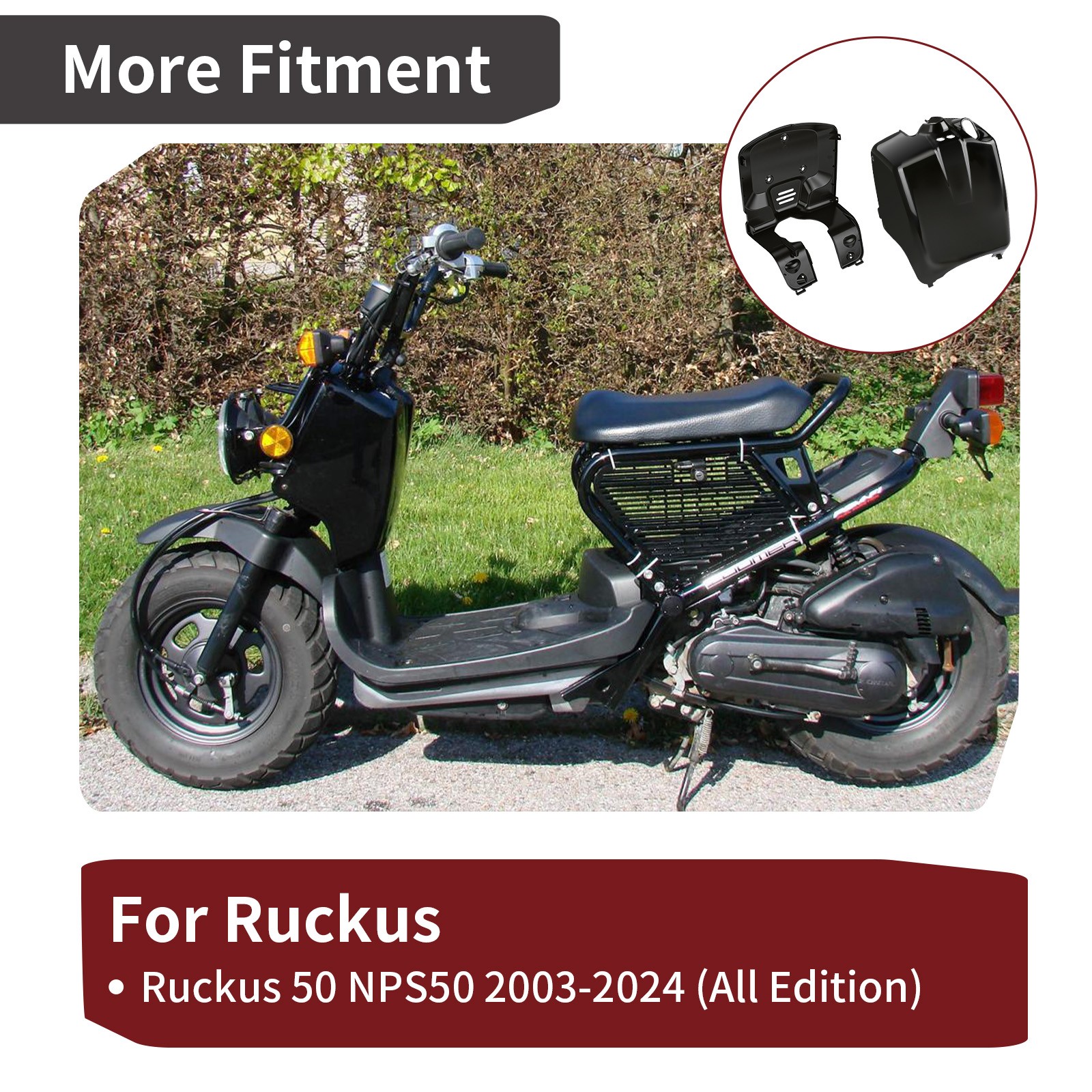 Front & Inner Front Cover For Honda Ruckus 50 NPS50 2003 - 2024 Front Covers Set