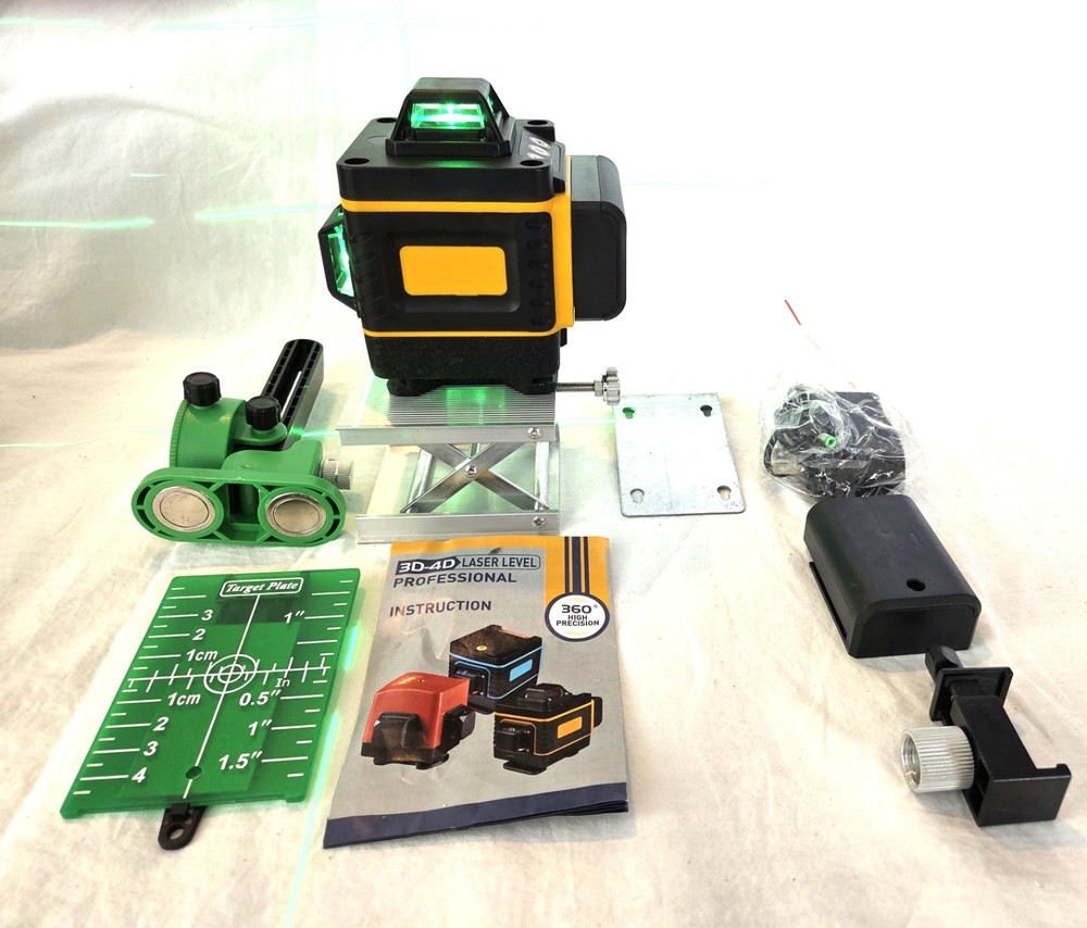 Laser Level, 4D Laser Level 4x360 Self Leveling Tool Construction
