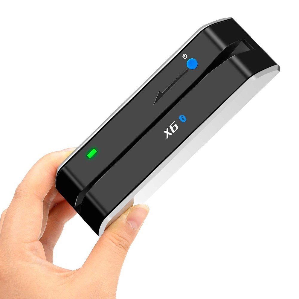 X6 Bluetooth Card Reader Writer USB 3 Tracks Swipe Encoder