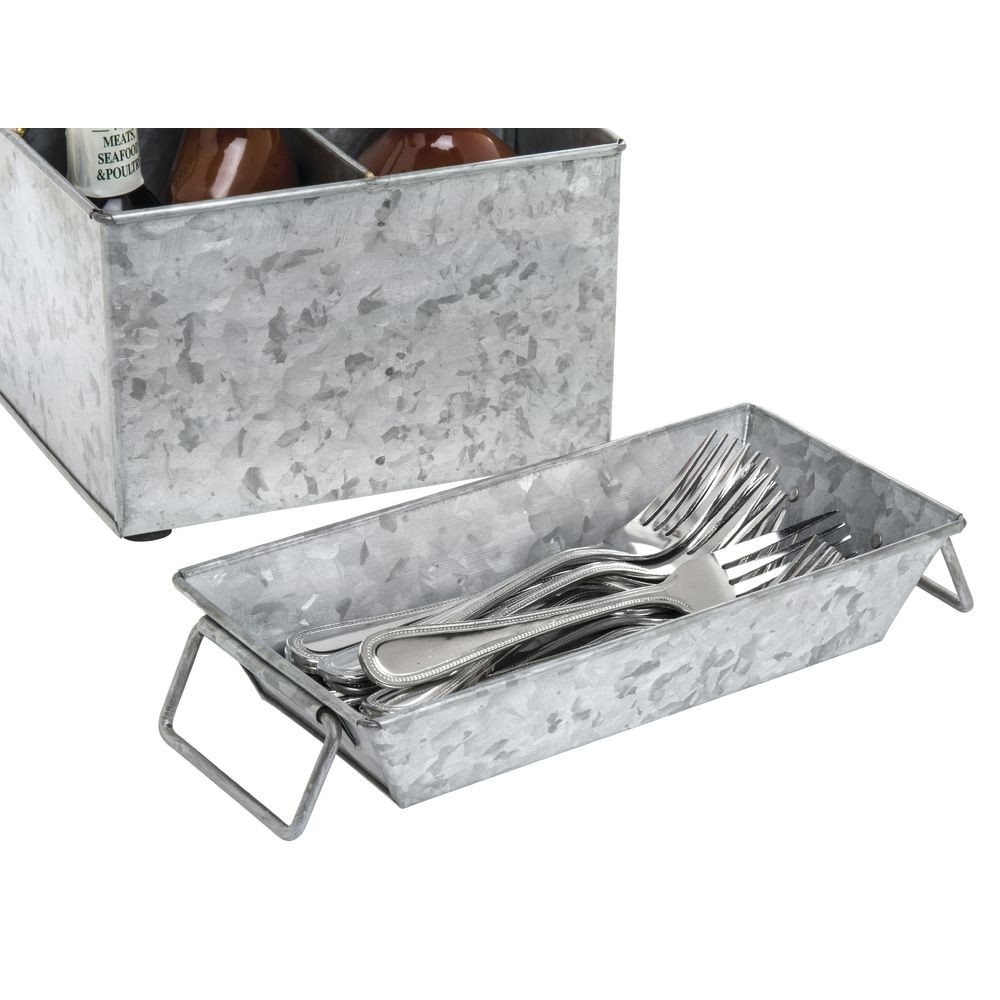 HUBERT® Galvanized Metal Serving Pan Rectangular - 10" L x 5" W x 2" H