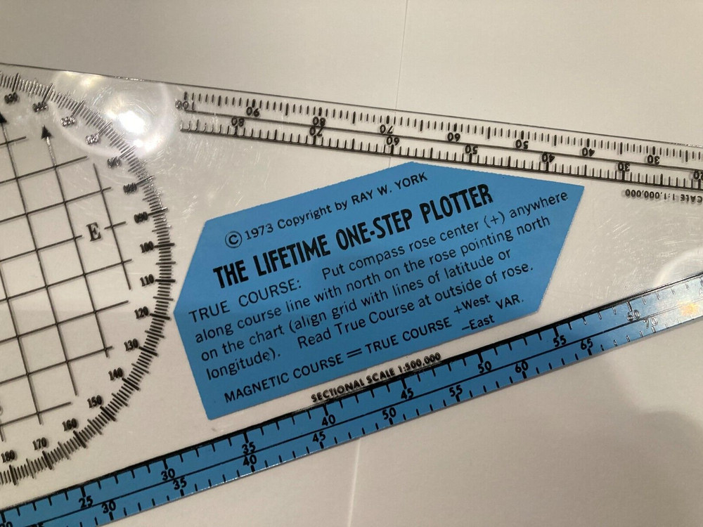 Vintage: 1973 True Course Aviation Plotter Template - Aviation World Inc.