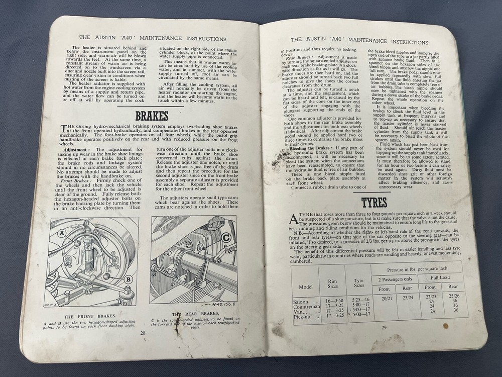 The Austin 'A40' Models Running & Maintenance Instructions