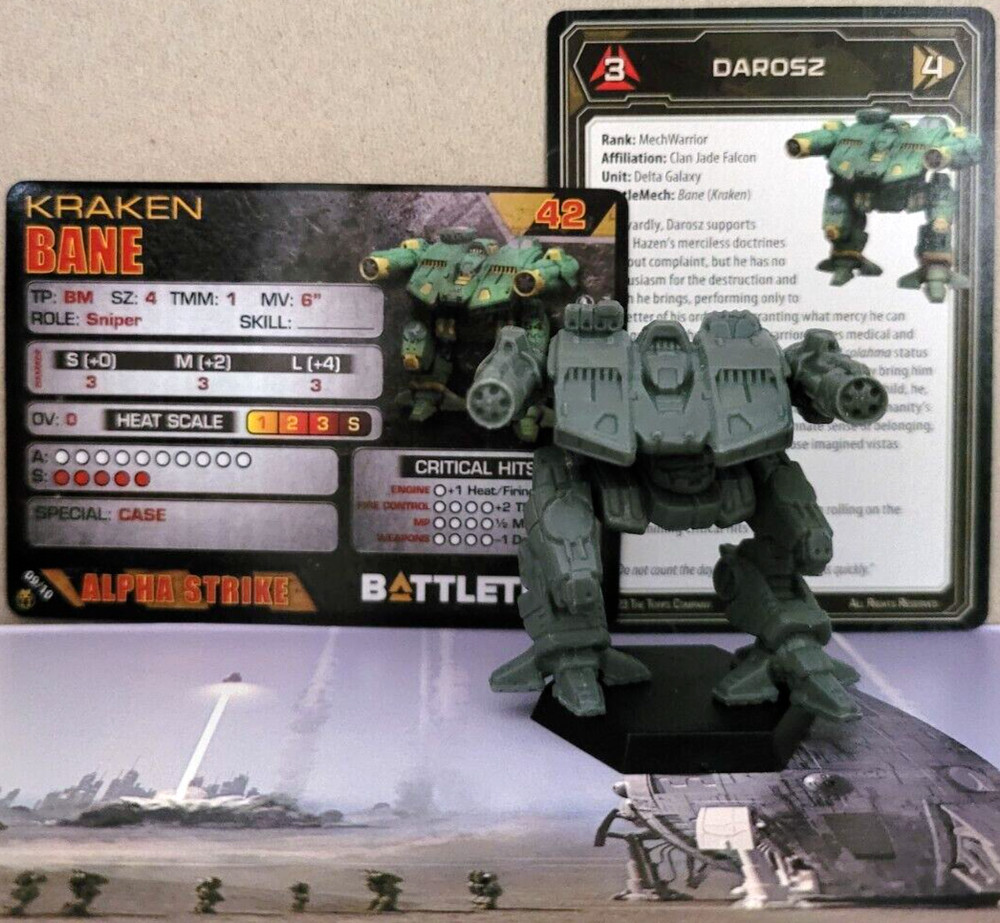 Battletech Bane Mech Clan Direct Fire Star Miniature
