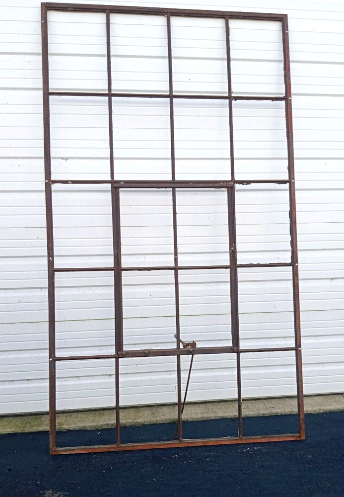 LARGE METAL FACTORY/INDUSTRIAL MULTIPANE WINDOW FRAMES