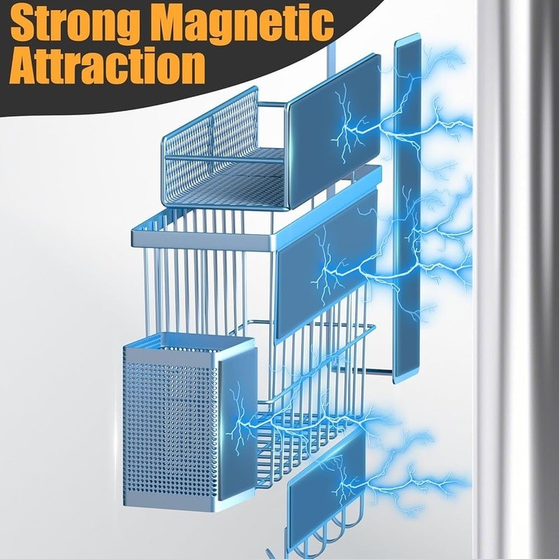 Magnetic Spice Rack Organizer 2 Pack Strong Magnet Storage Solution Kitchen New