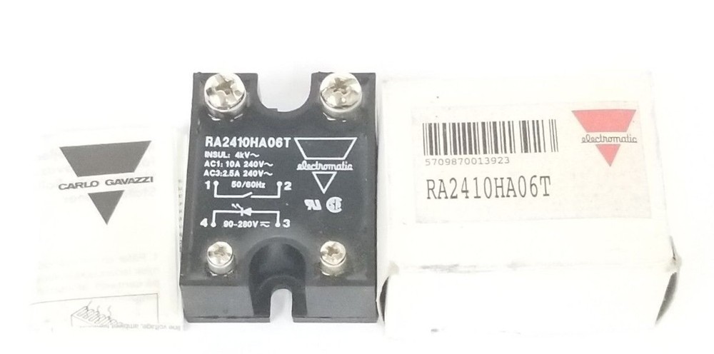 NIB ELECTROMATIC RA2410HA06T SOLID STATE RELAY ZERO SW 240V, 10A, TRIAC