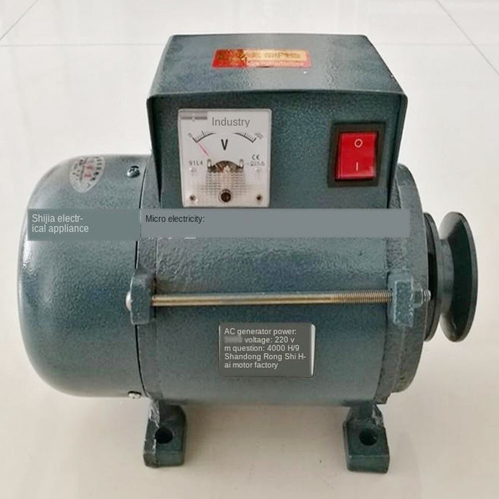 220V High Power Small Pulley Type Permanent Magnet Lighting Generator