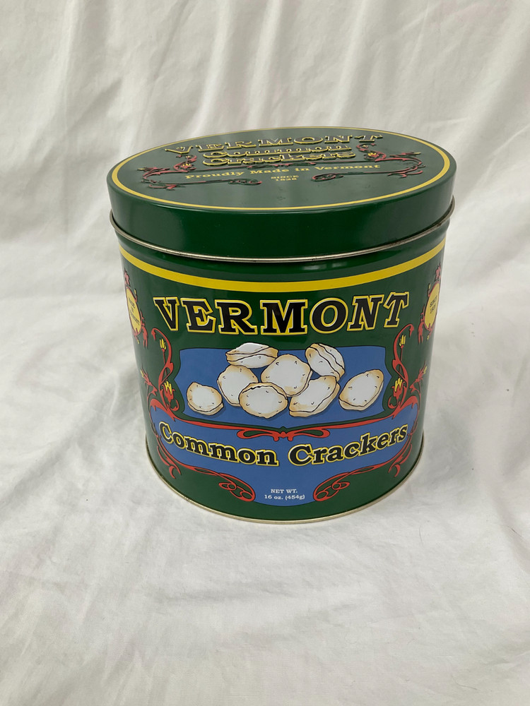 Decorative Vermont Common Crackers tin, 16 oz.