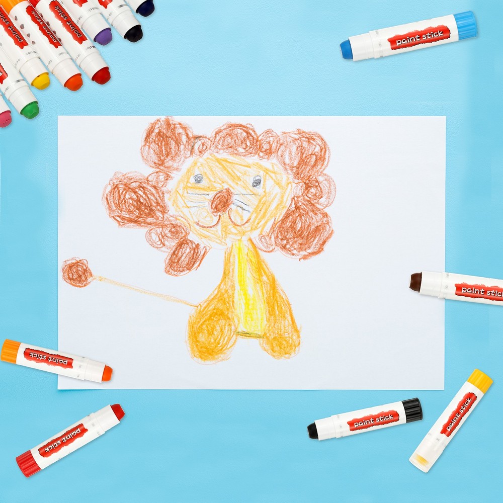 Solid Tempera Paints, 3 Pcs Washable Paint Sticks Paint Pens, Gray