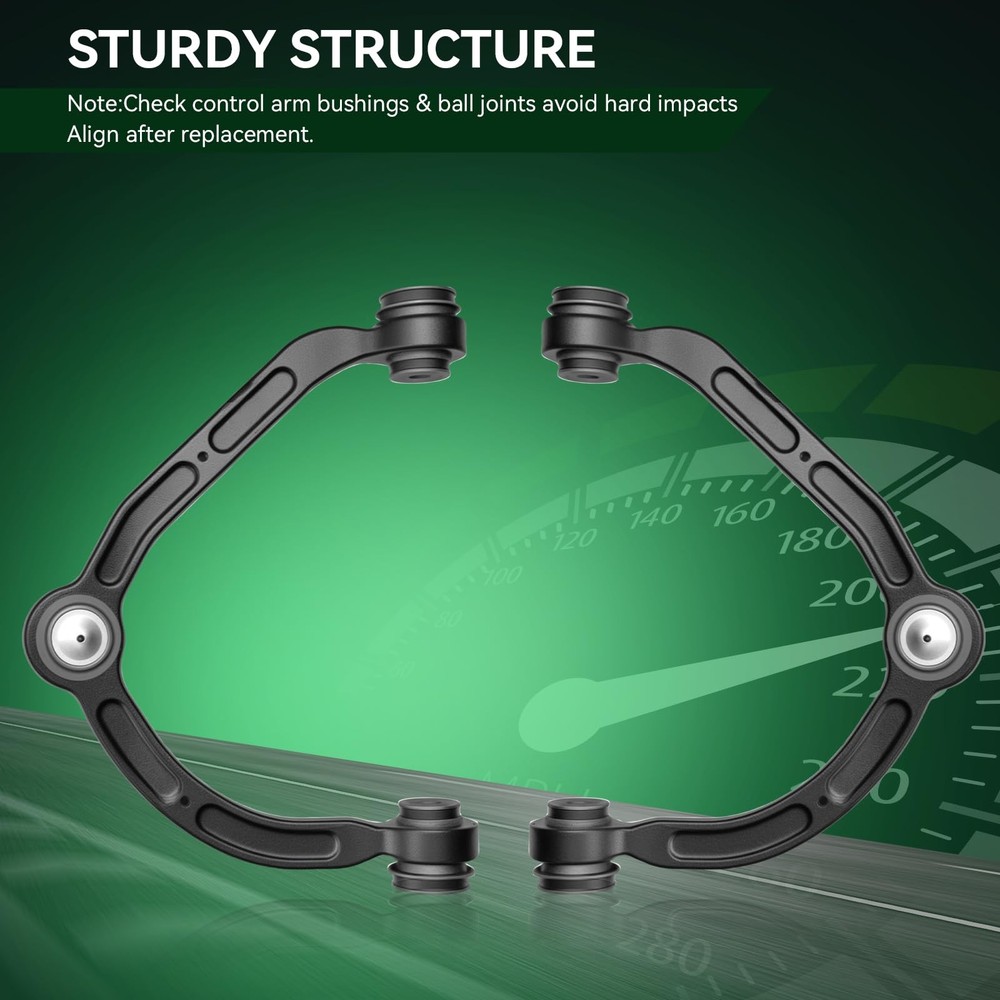 AUQDD 2Pc Suspension Front Upper Control Arm and Ball Joint Assembly Black