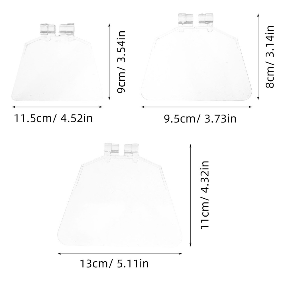 3 Pcs Clear Plastic Grinder Eye Shield Guards Protective Bench Grinder Eye