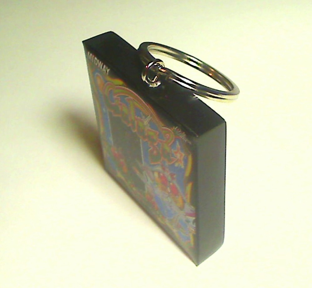 Galaga Arcade Coin Door accessory Keychain