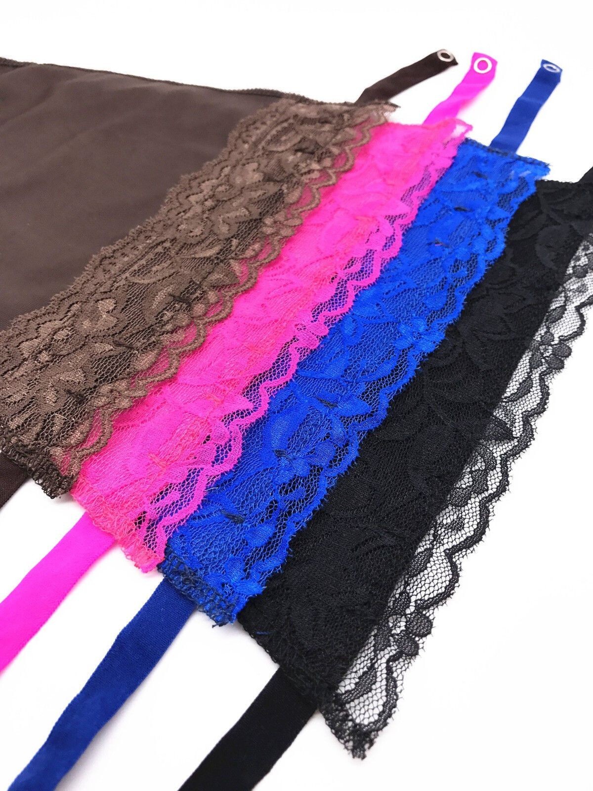 7 Pack Clip-on Mock Camisole Bra Insert Overlay Modesty Panel V-neck