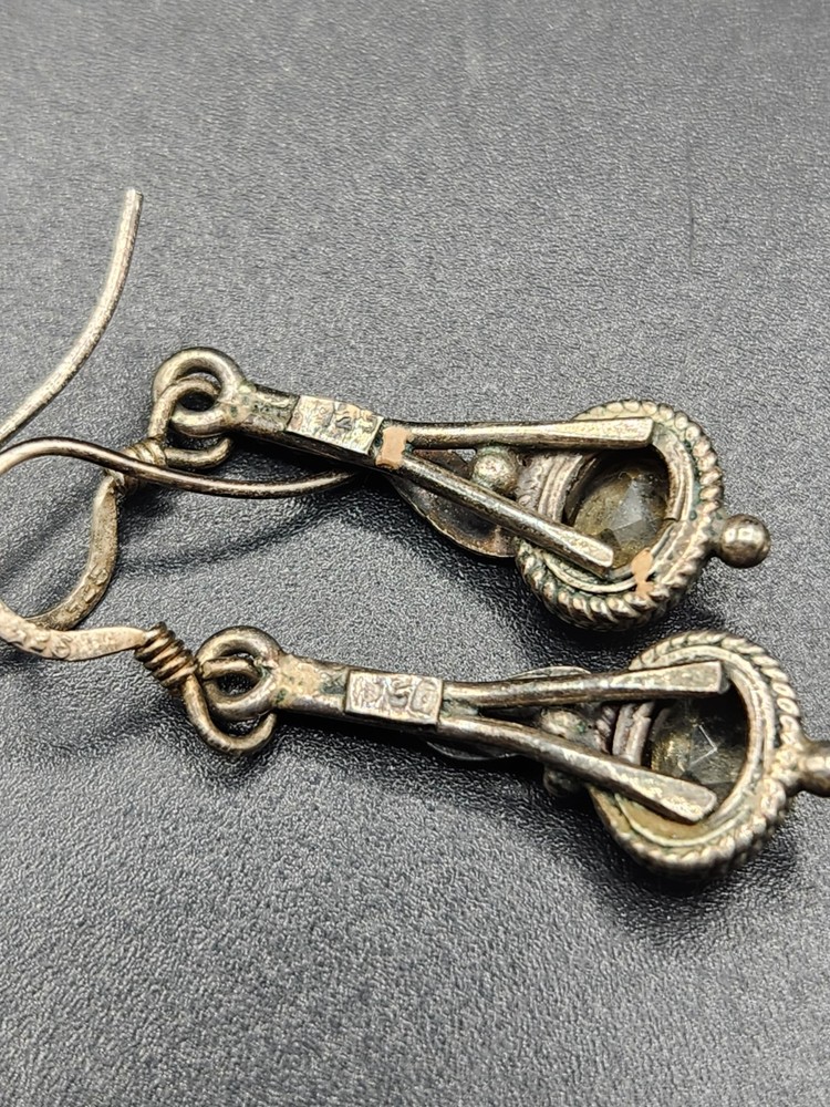 Sterling Silver Citrine Dangle Earrings