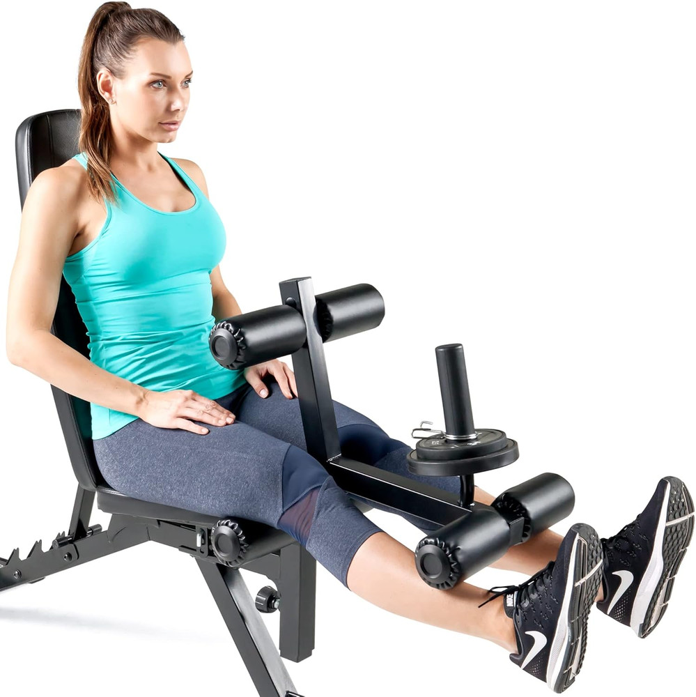 Marcy Adjustable 6 Position Utility Bench with Leg Developer and High Density Fo